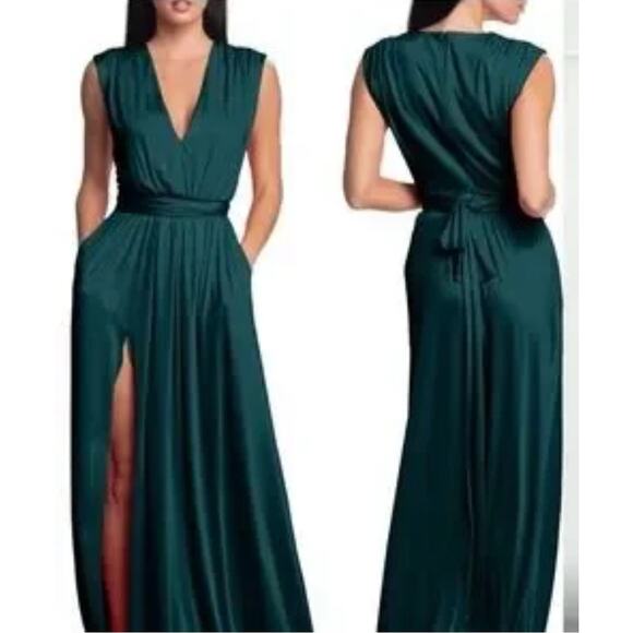 NEW Dress The Population Krista Dress Size Large In Pine - Picture 1 of 12